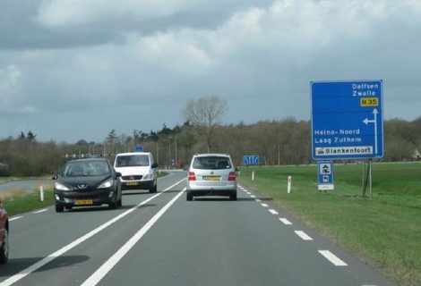 N35 tijdelijk in delen afgesloten