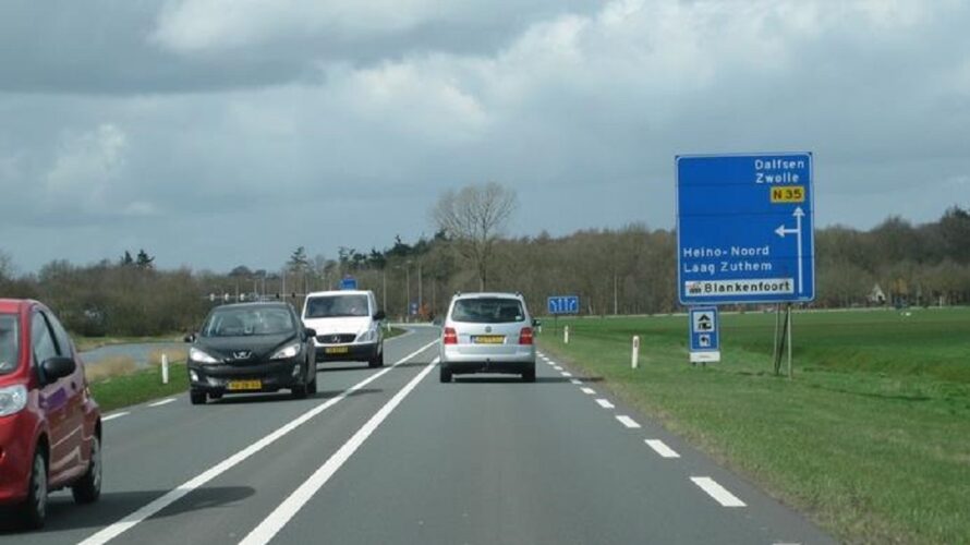 N35 tijdelijk in delen afgesloten