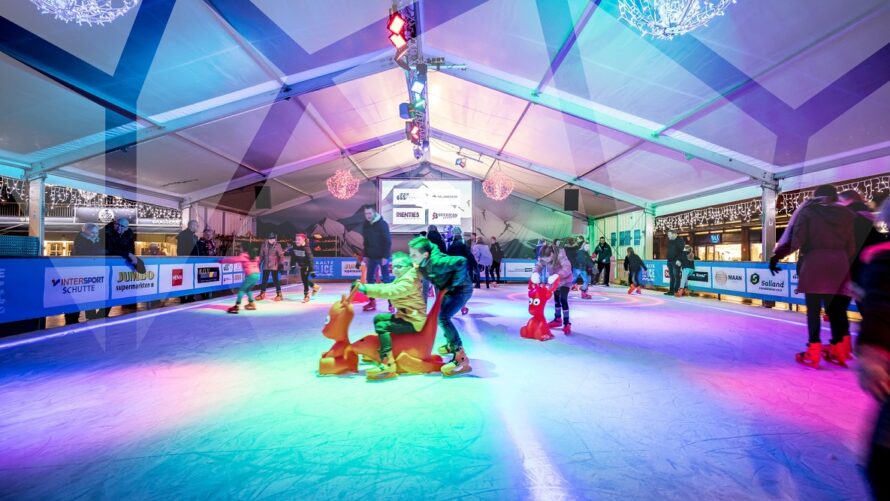 Schaatsen in centrum van Raalte