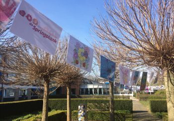 Kinderen De Springplank versieren tuin Wooldhuis en Solace