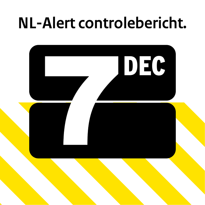 NL-Alert controlebericht op maandag 7 december