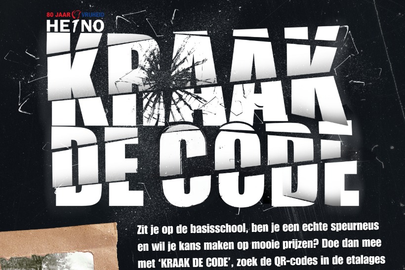 80 jaar vrijheid van start met de etalagespeurtocht ‘Kraak de code’