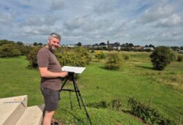 Aquarellen van Ron Wanders in Dorpshuus Heino