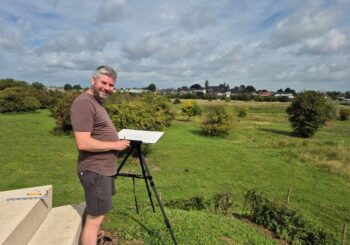Aquarellen van Ron Wanders in Dorpshuus Heino
