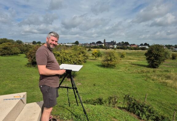 Aquarellen van Ron Wanders in Dorpshuus Heino