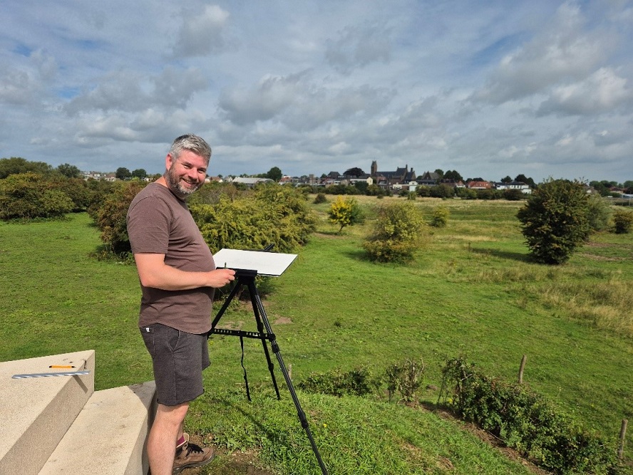 Aquarellen van Ron Wanders in Dorpshuus Heino